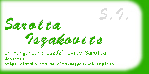 sarolta iszakovits business card